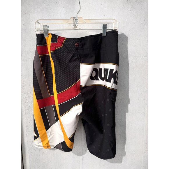 Quiksilver Mens Graphic Board Shorts Multicolor Red/Yellow/Black Swimwear - Picture 8 of 11